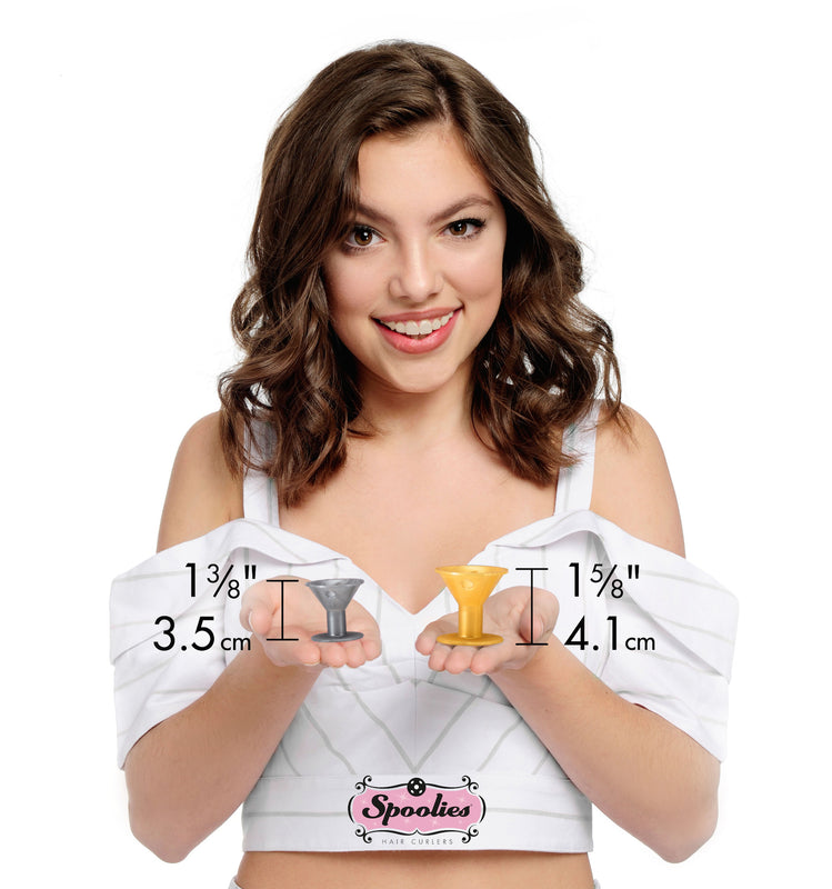 Spoolies Medium Hair Curlers Shadow Black 24 pc + Leave-in Spray