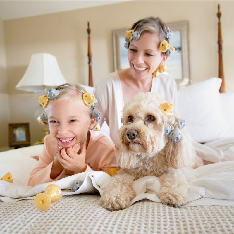 Spoolies Hair Curlers Gold Silver Dog Rollers