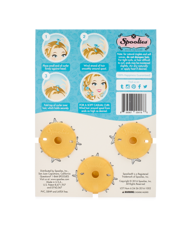 3pc Pack - Jumbo Size Gold Edition Spoolies® Hair Curlers