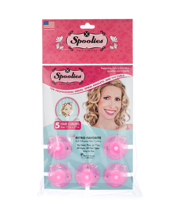 5pc Pack - Playful Pink Spoolies® Hair Curlers