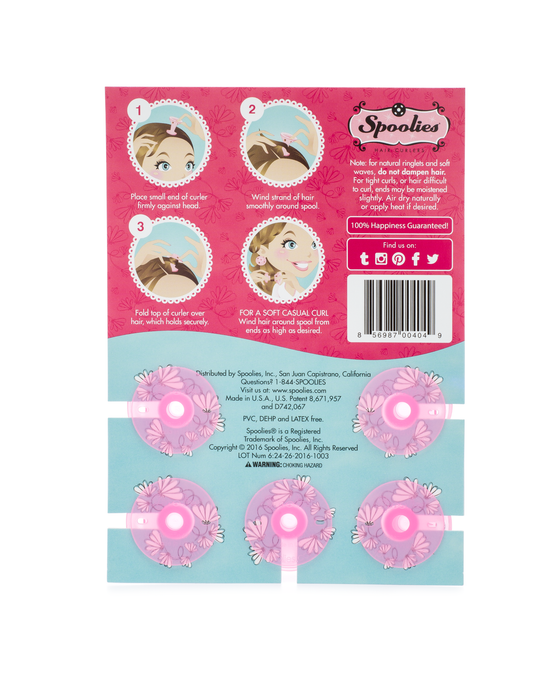 5pc Pack - Playful Pink Spoolies® Hair Curlers
