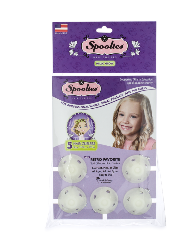 5pc Pack - Hello Glow Spoolies® Hair Curlers