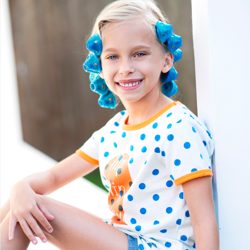 3pc Pack - Jumbo Size Beachy Blue Spoolies® Hair Curlers
