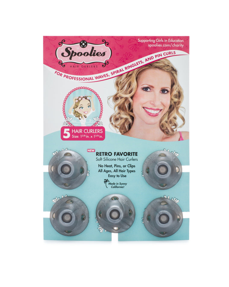 5pc Pack - Silver Edition Spoolies® Hair Curlers