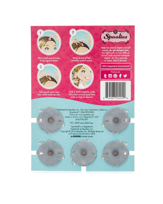Spoolies Silver Edition Curlers 5-Pack_Back