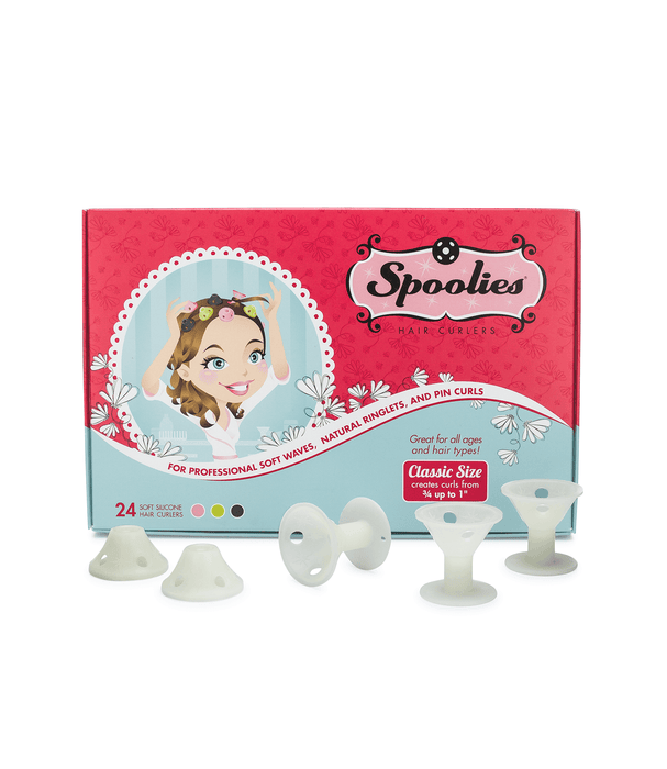 Spoolies Glow in the Dark Hair Curlers Box of 24